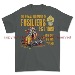 Royal Regiment Of Fusiliers Est 1968 Printed T-Shirt