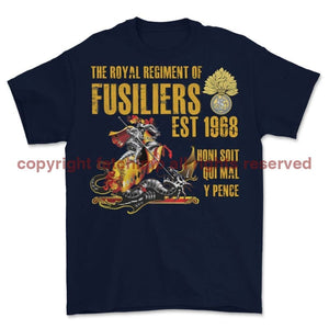 Royal Regiment Of Fusiliers Est 1968 Printed T-Shirt