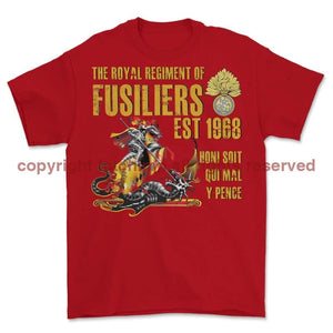 Royal Regiment Of Fusiliers Est 1968 Printed T-Shirt