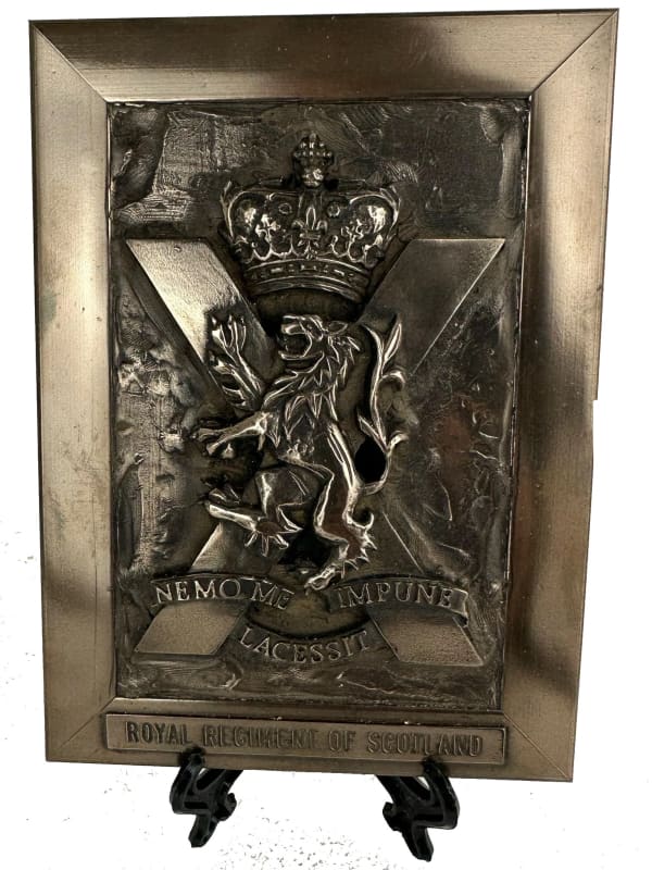 Royal Regiment Of Scotland Cold Cast Bronze Plaque Military