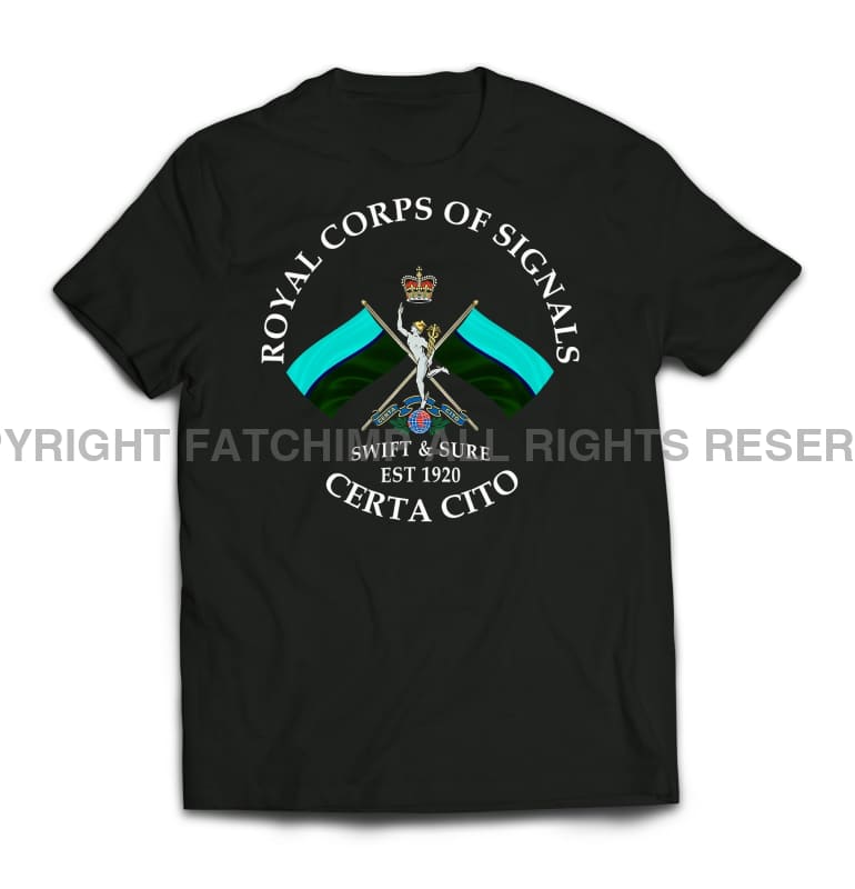 Royal Signals Swift And Sure Printed T-Shirt