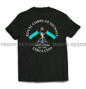 Royal Signals Swift And Sure Printed T-Shirt