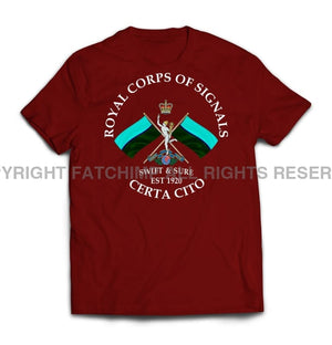 Royal Signals Swift And Sure Printed T-Shirt