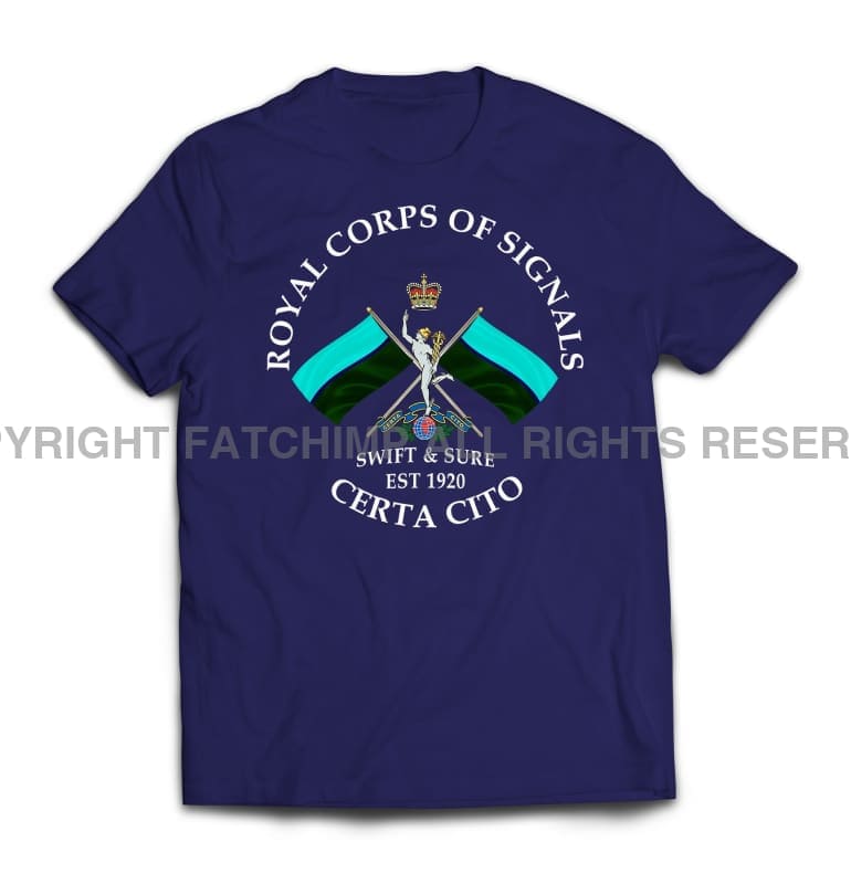 Royal Signals Swift And Sure Printed T-Shirt