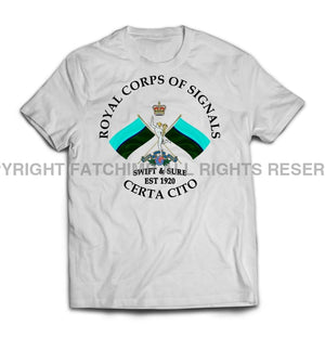Royal Signals Swift And Sure Printed T-Shirt