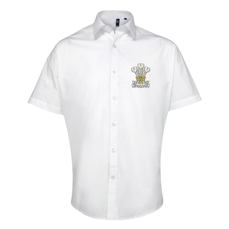 Royal Welsh Embroidered Short Sleeve Oxford Shirt