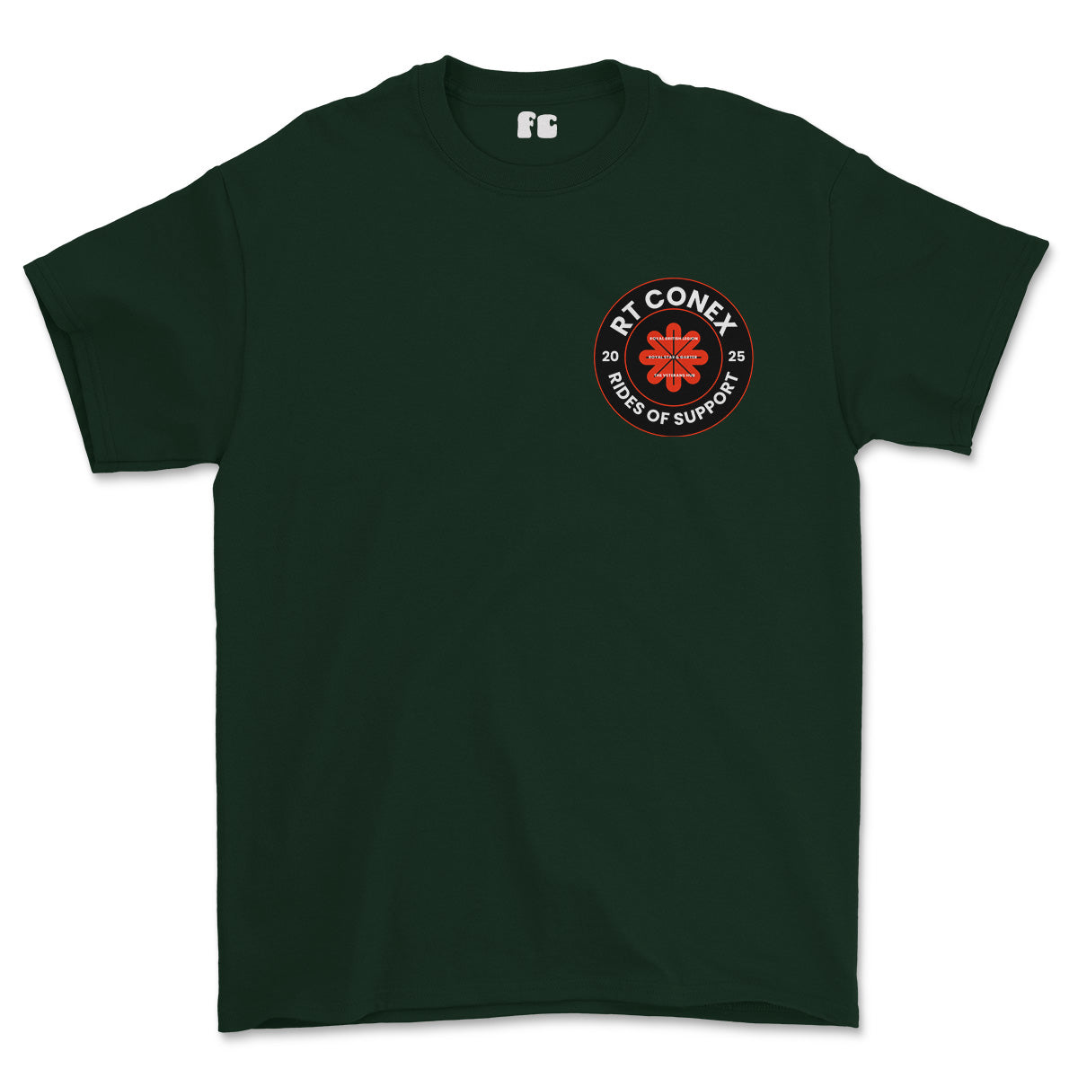 RT Conex Rides of Support 2025 Printed T-Shirt (Left Chest Logo)