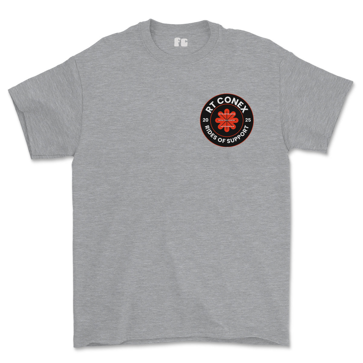 RT Conex Rides of Support 2025 Printed T-Shirt (Left Chest Logo)