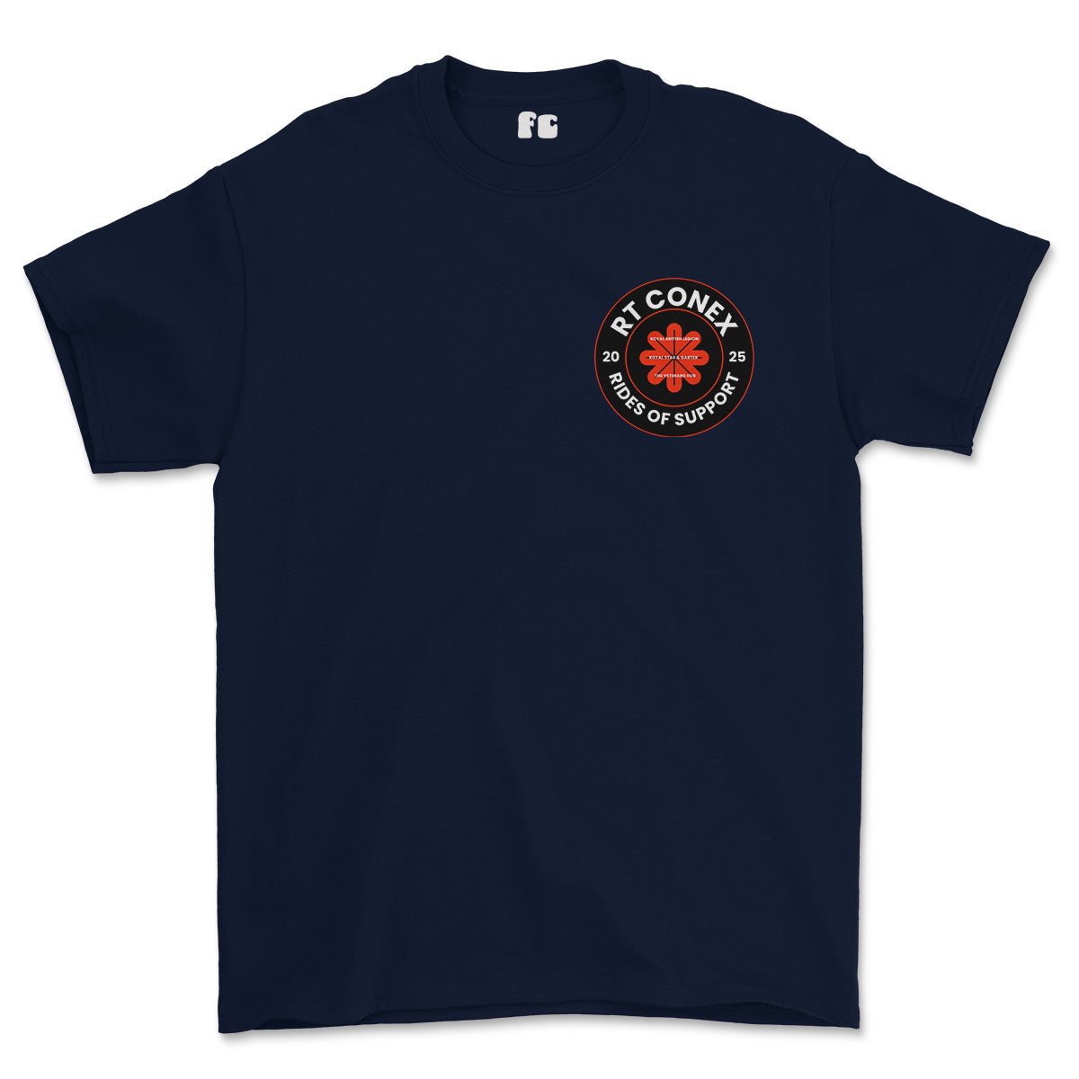 RT Conex Rides of Support 2025 Printed T-Shirt (Left Chest Logo)