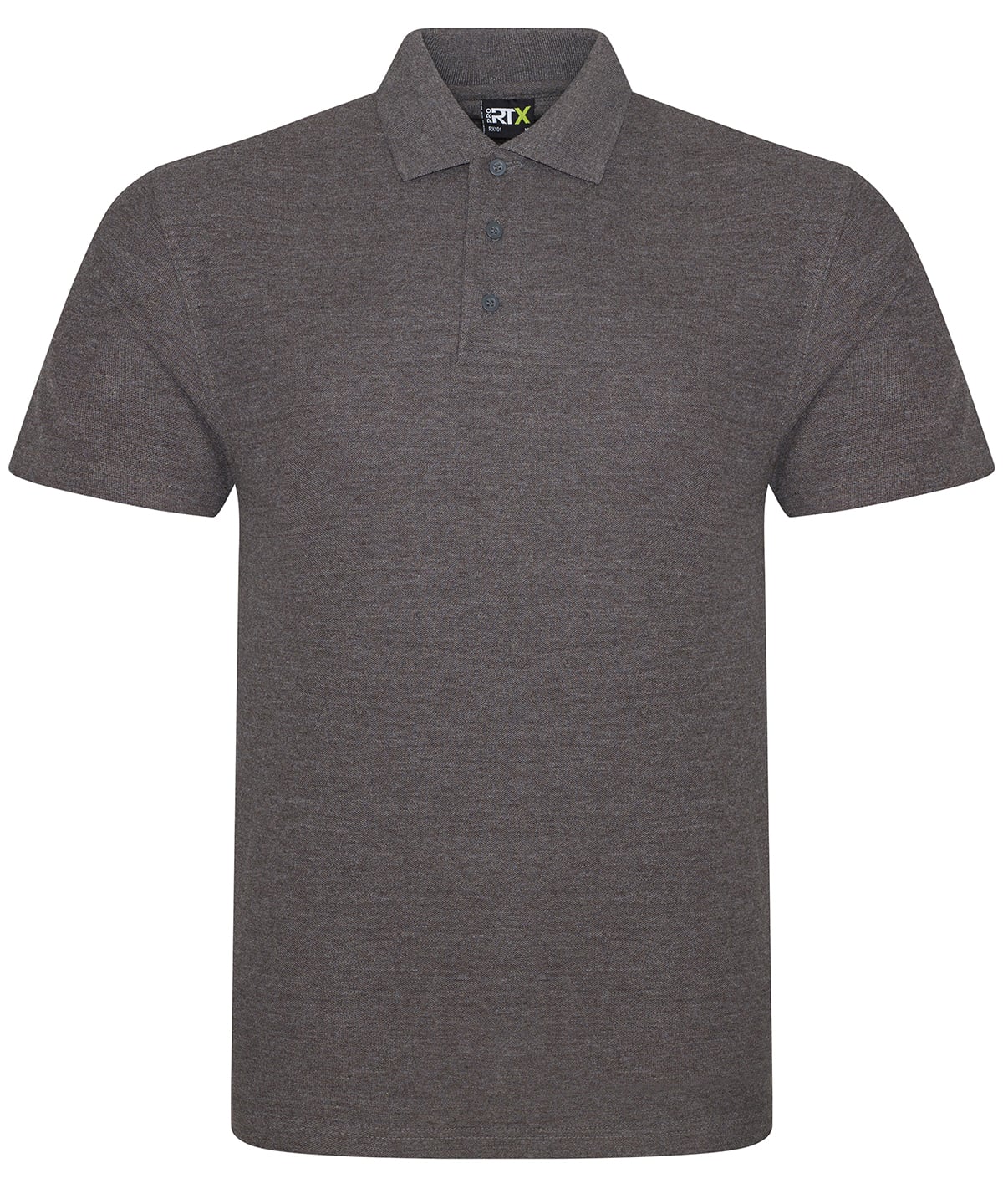 Gray polo shirt on a white background