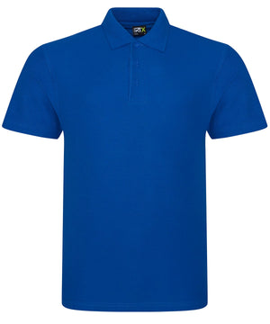 Blue polo shirt on a white background