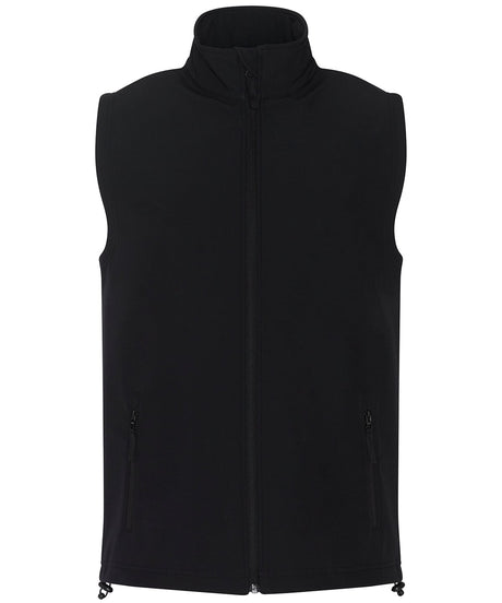 Black vest jacket on a white background