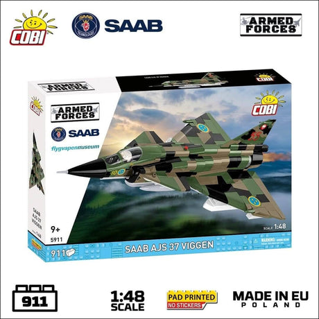 Saab AJS37 Viggen brick plane model - COBI 5911 - 910 bricks