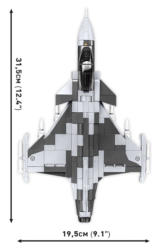 Saab JAS 39 Gripen E brick plane model - COBI 5820 - 480 bricks