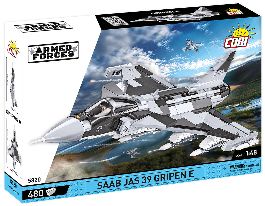 Saab JAS 39 Gripen E brick plane model - COBI 5820 - 480 bricks