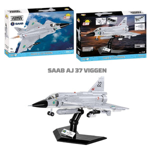 Saab VJ37 Viggen brick plane model - COBI 5915 - 881 bricks
