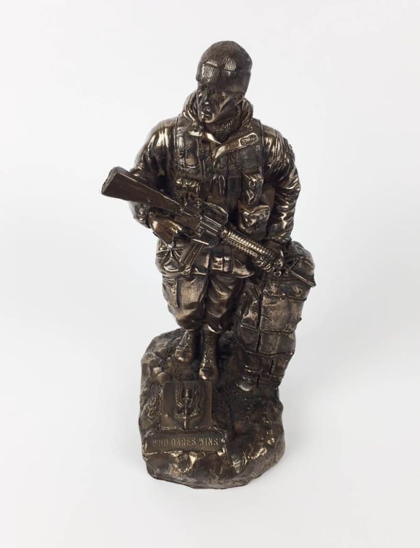 Military Statue - SAS Trooper Soldier Cold Cast Bronze Military Statue