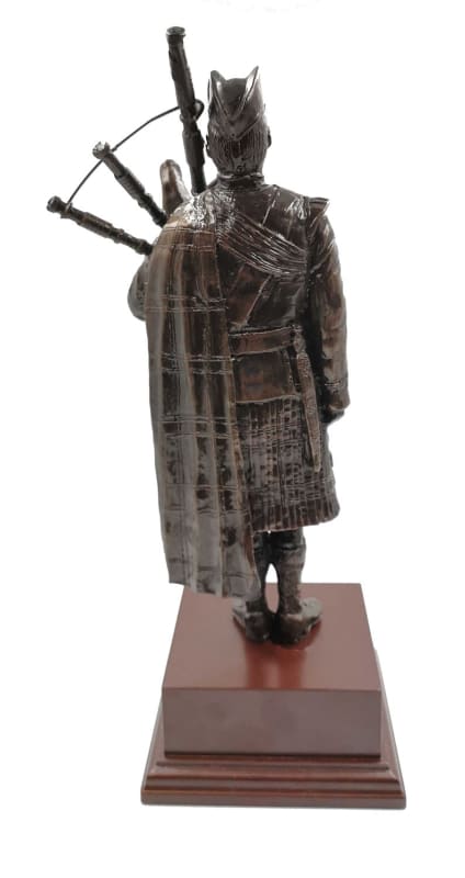 Scottish Piper Cold Cast Bronze Statue
