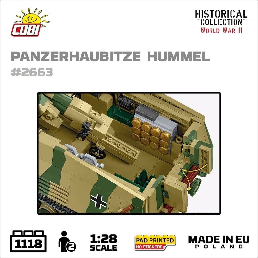 Sd.Kfz. 165 Hummel brick tank model - COBI 2663 - 1116 bricks
