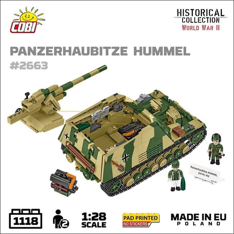 Sd.Kfz. 165 Hummel brick tank model - COBI 2663 - 1116 bricks