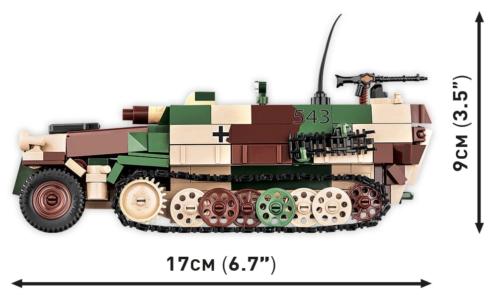 SD.KFZ.251/9 Stummel Half Track brick model 