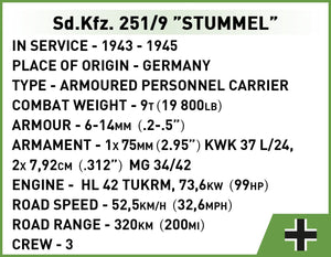 SD.KFZ.251/9 Stummel Half Track brick model 