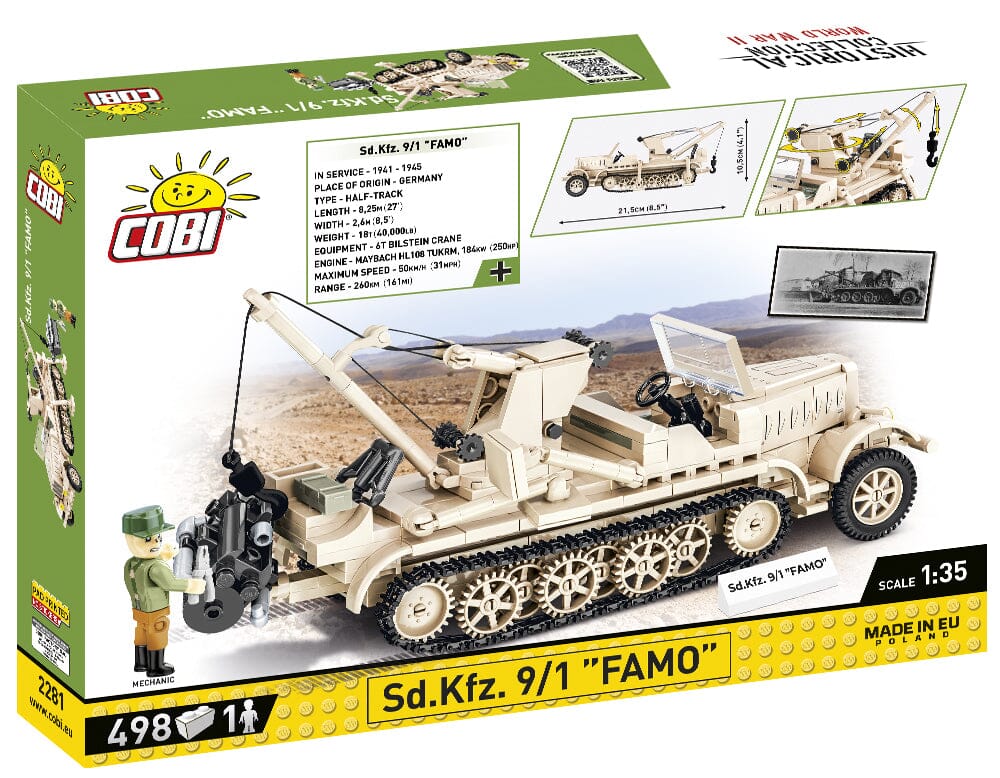 SD.KFZ.9/1 Famo Half-Track brick model - COBI 2281 - 498 bricks
