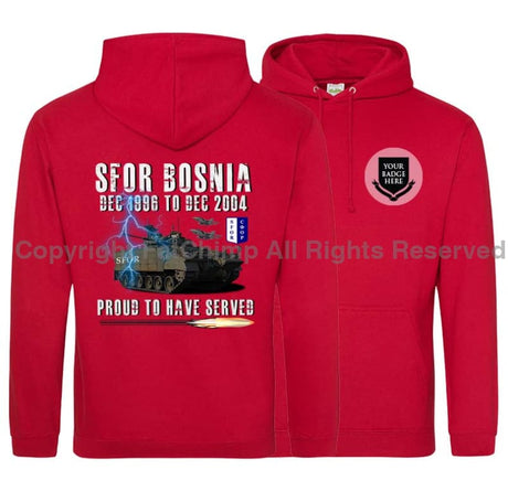 SFOR Bosnia Proud To Have Served Double Side Printed Hoodie