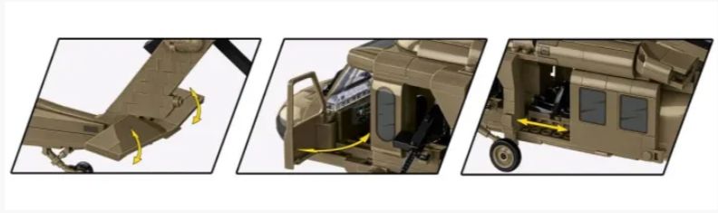 Sikorsky UH-60 Black Hawk helicopter brick model 