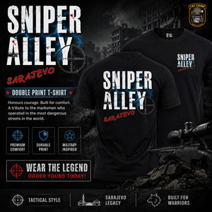 Sniper Alley Sarajevo Double Print T-Shirt