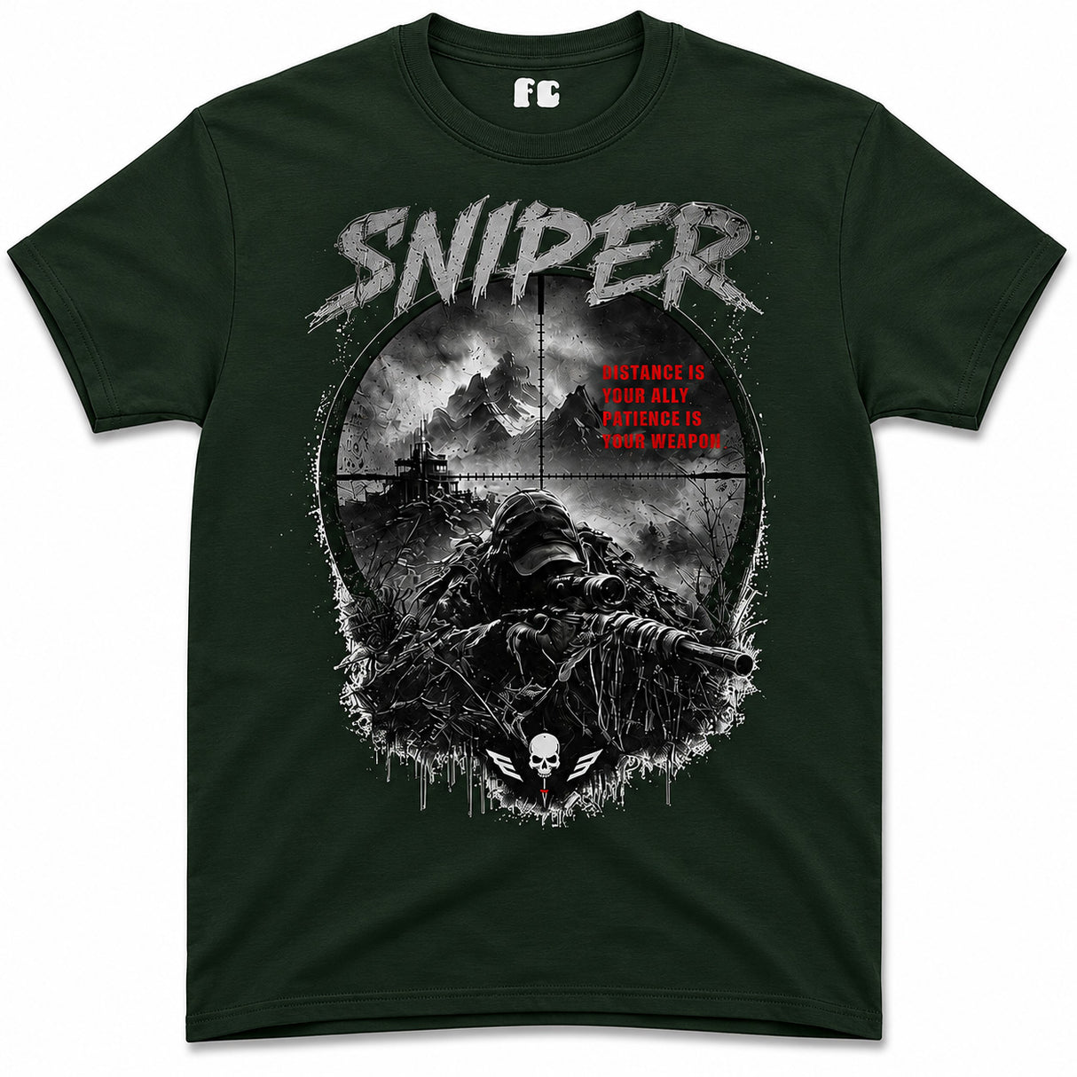 Sniper Dark Ops Printed T-Shirt