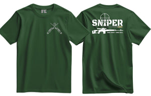 Sniper One Shot One Kill Double Print T-Shirt