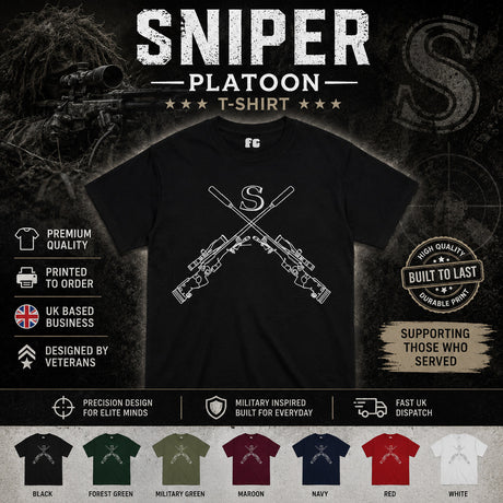 Sniper Platoon UK Printed T-Shirt