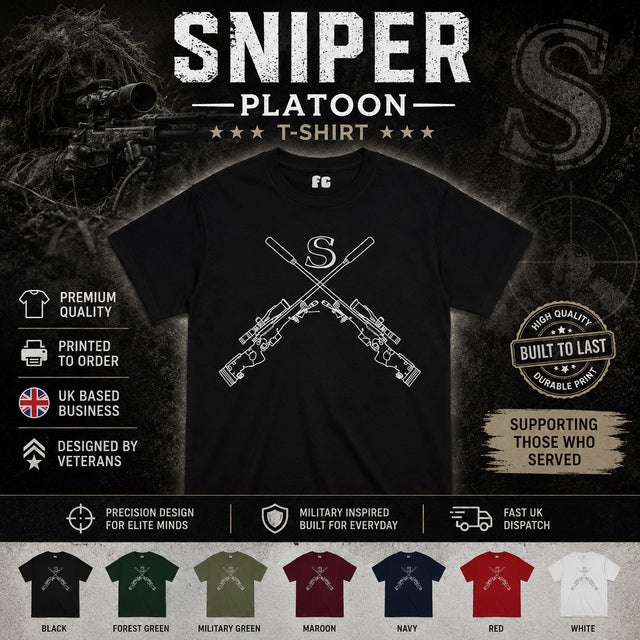Sniper Platoon UK Printed T-Shirt