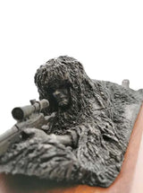 Sniper in Ghillie Cold Cast Bronze Figurine