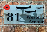 Spitfire Fighter Plane Scene House Sign