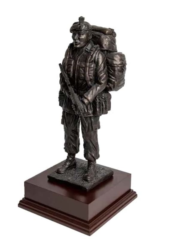Standing Fusilier Soldier with SA80 Cold Cast Bronze Figurine