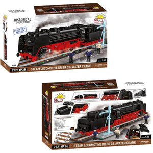 Steam Locomotive DR BR 03 & Water Crane brick model - COBI 6286 - 2721 bricks
