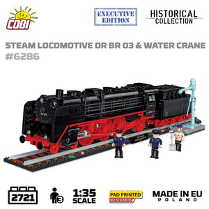 Steam Locomotive DR BR 03 & Water Crane brick model - COBI 6286 - 2721 bricks