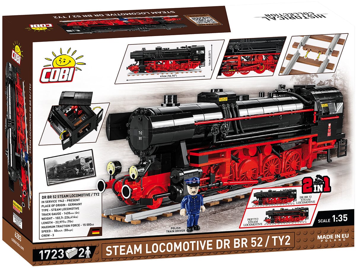 Steam Locomotive DRB Class 52 TY2 train brick model