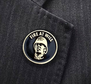 Sir Michael Caine Zulu Pin Badge Fire at Will gift for Veterans