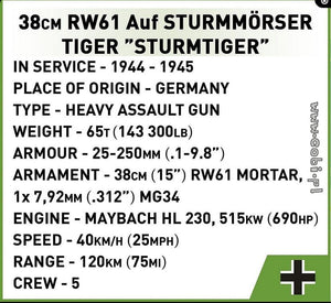 Sturmmorser Tiger "Sturmtiger" brick tank model