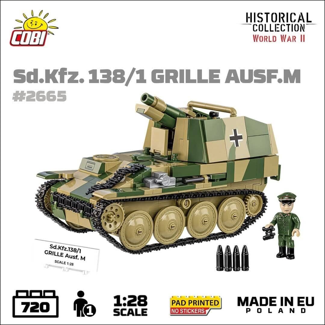 Sturmpanzer 38(t) Grille Ausf. M brick model - COBI 2665 - 720 bricks