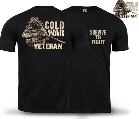 Cold War Veteran - Survive to Fight Double Print T-Shirt