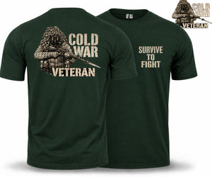 Cold War Veteran - Survive to Fight Double Print T-Shirt