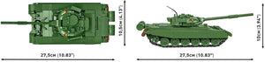 T-72 M1 DDR and RU brick tank model 