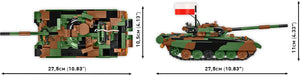 T72 M1R brick tank model COBI 2624 - 724 bricks