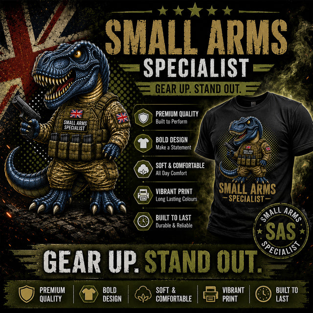 Small Arms Specialist T-Rex Printed T-Shirt