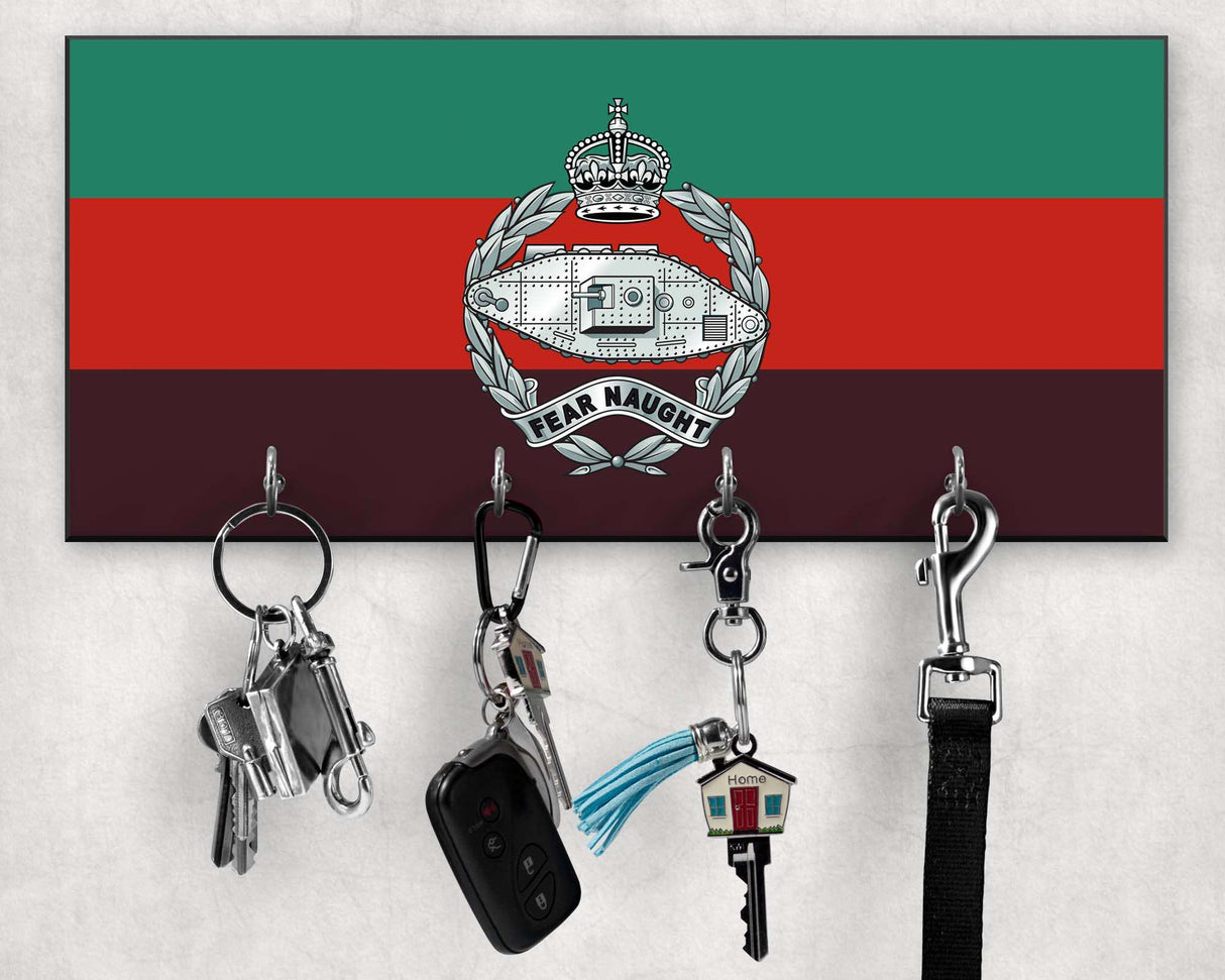 Royal Tank Regiment - Wooden Key/Beret Hook (New King's Crown)
