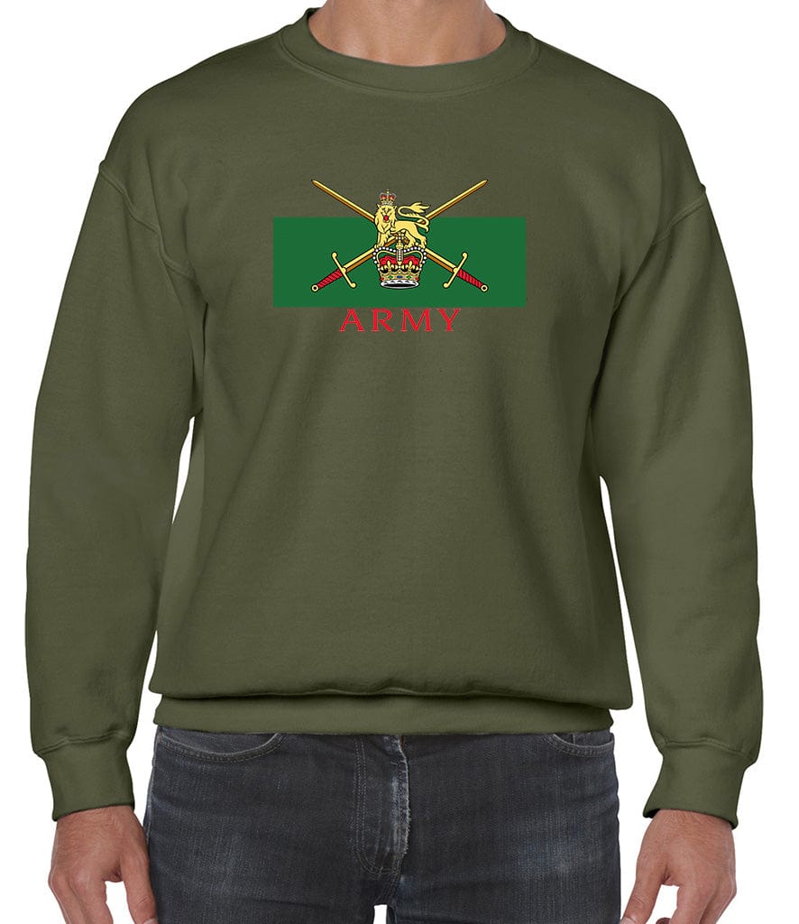 Territorial Army Front Printed Sweater